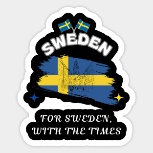 Swedish Pride, For Sweden with the Times Sticker